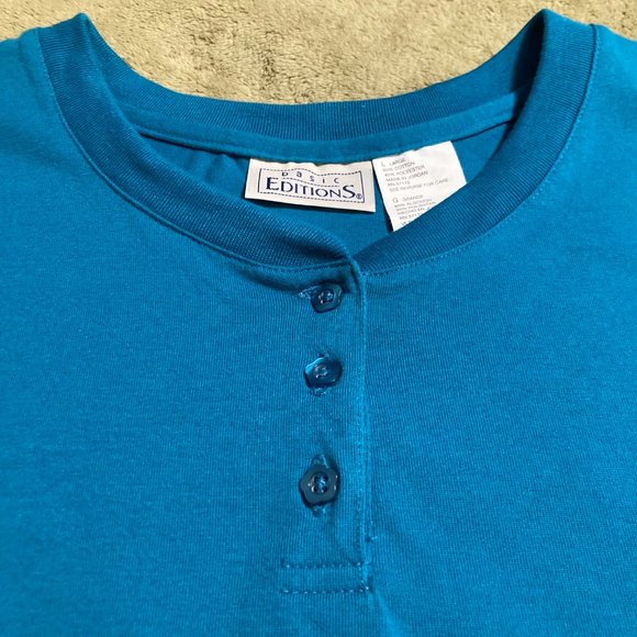 NWOT Vintage Basic Editions Short Sleeve Top Size L - Picture 4 of 10